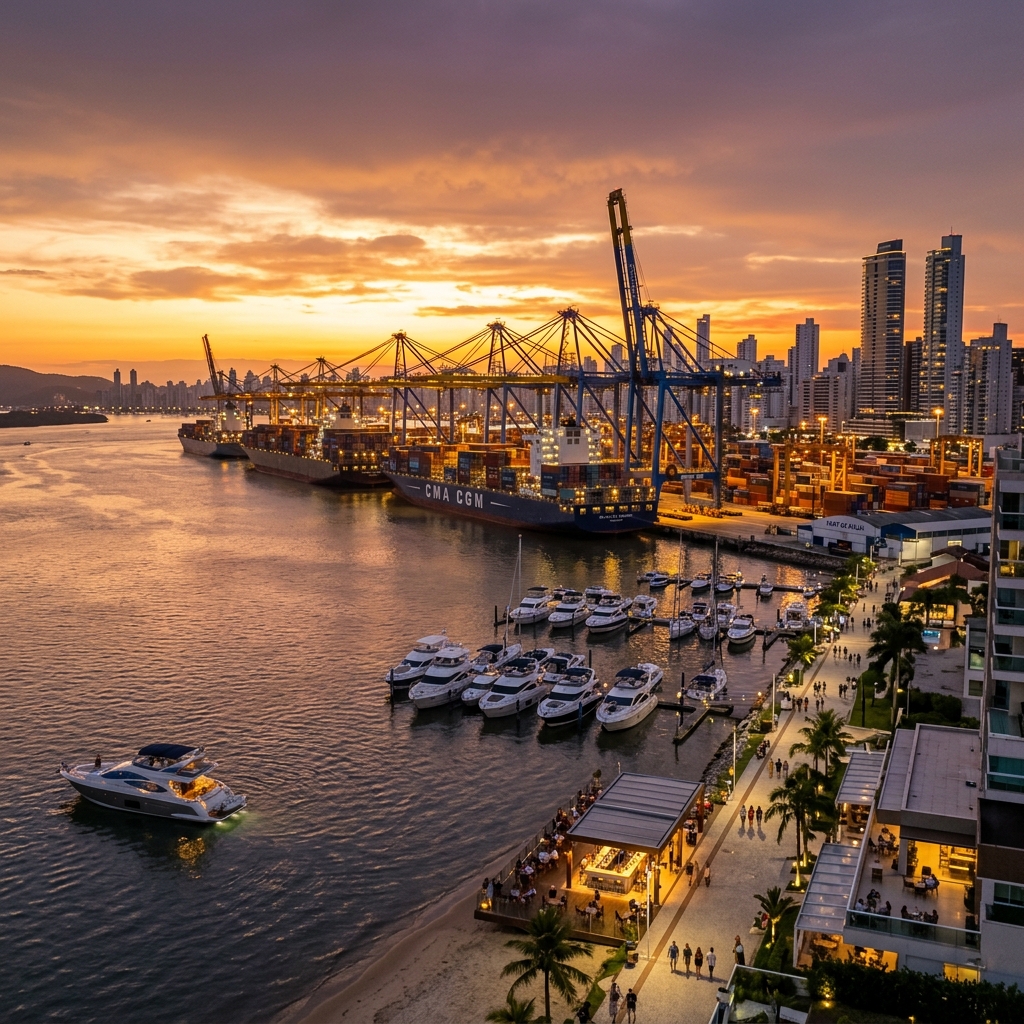 Vista de Itajaí em Santa Catarina